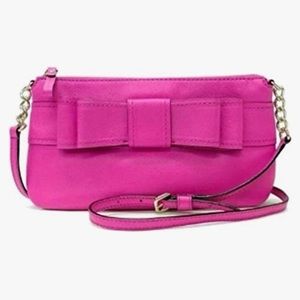Kate Spade New York Celina Villabella Avenue Pink Leather Crossbody Bag w/Bow